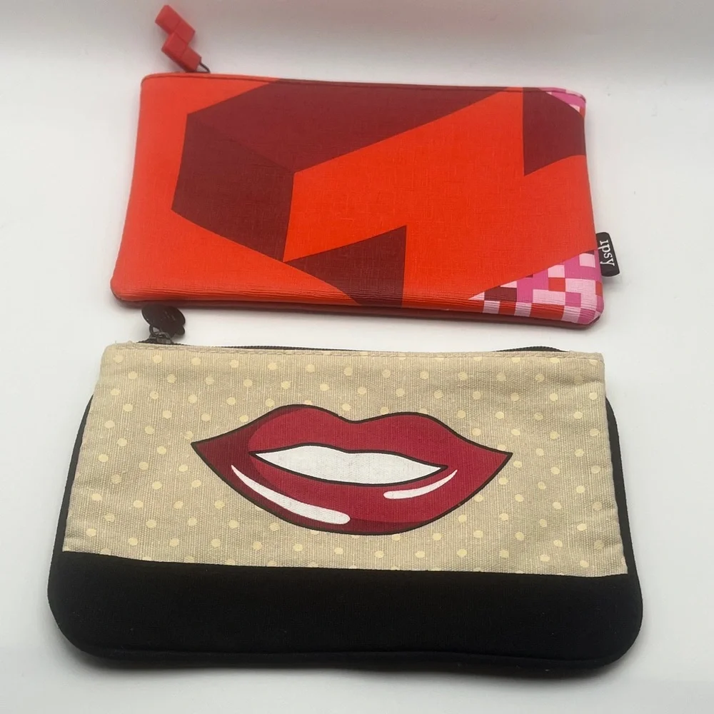 2 Ipsy Zip Cosmetic Bags